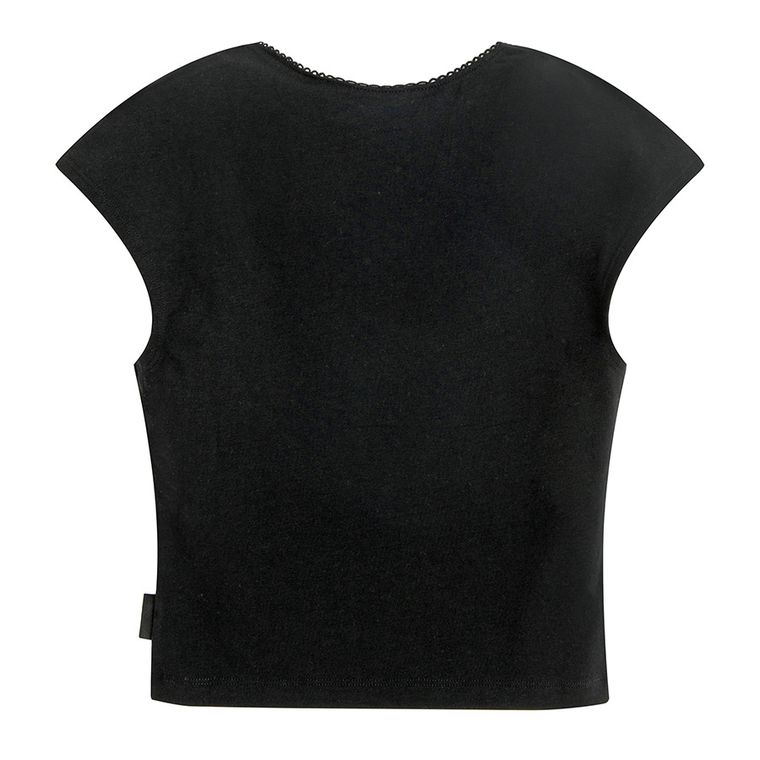 Czarny top z dekoltem NOWEAR