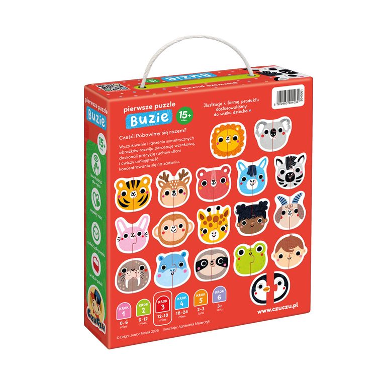 CzuCzu, Buzie dla dzieci, pierwsze puzzle, 15m+