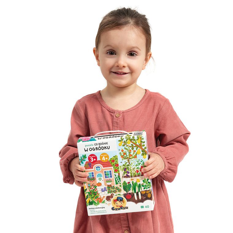 CzuCzu, Co rośnie w ogródku, puzzle, 40 elementów, obrazki, 3+,4+