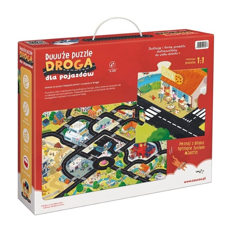 CzuCzu, Duuuże puzzle, Droga dla pojazdów, puzzle, 35 elementów, 3+
