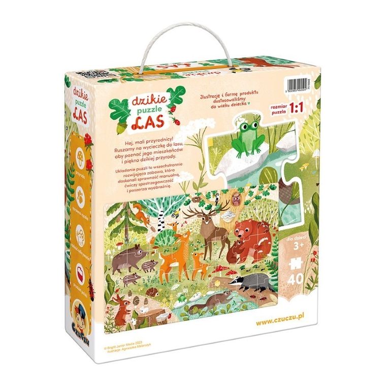 CzuCzu, Dzikie puzzle, Las, 40 elementów, 3+