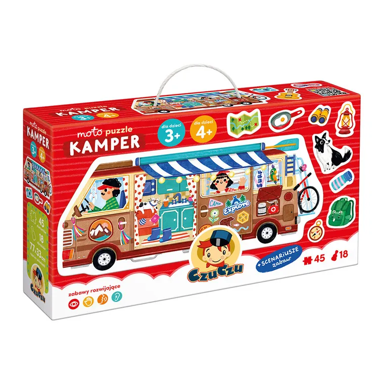 CzuCzu, Moto puzzle Kamper, 45 elementów