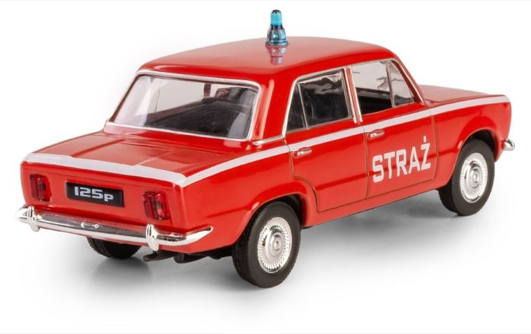 Daffi, Kolekcja Polskiej Motoryzacji, Fiat 125p Straż, pojazd, model metalowy, 1:43