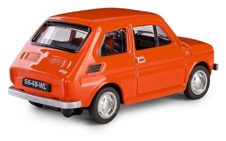 Daffi, Kolekcja Polskiej Motoryzacji, Fiat 126p, Czterdziestolatek, pojazd, model metalowy, czerwony, 1:43