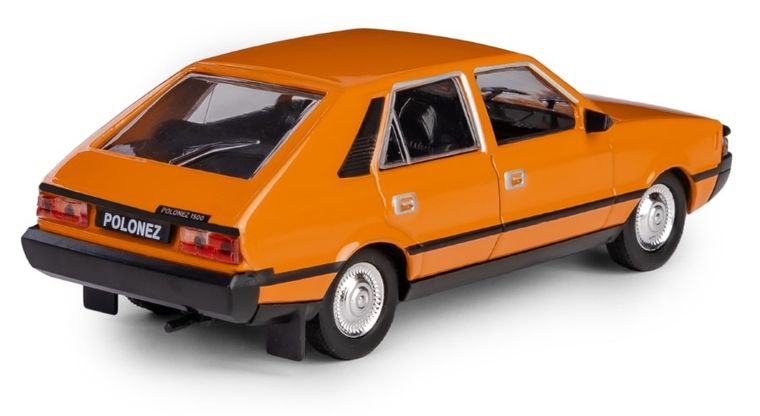 Daffi, Kolekcja Polskiej Motoryzacji, FSO Polonez, pojazd, model metalowy, pomarańczowy, 1:43