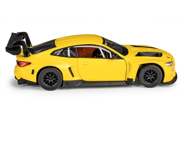 Daffi, MSZ, BMW M4 GT3, pojazd, model metalowy, żółty, 1:32