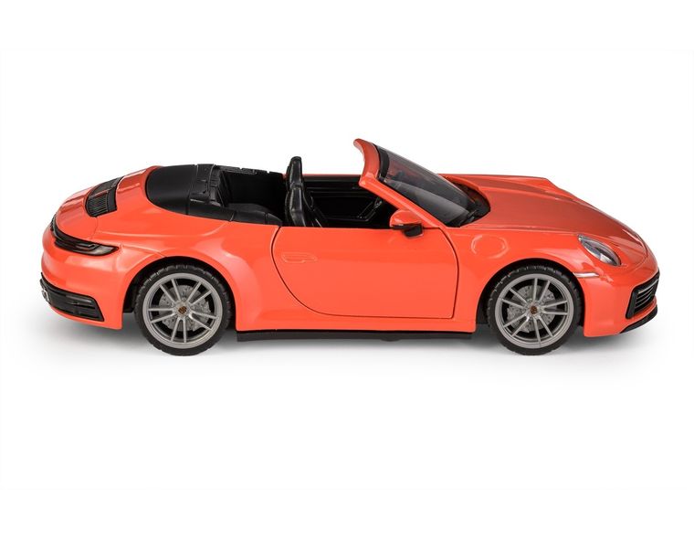 Daffi, MSZ, Porsche 911 Carrera Cabriolet, pojazd, model metalowy, pomarańczowy, 1:32