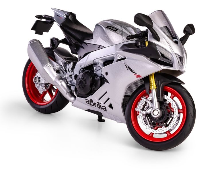 Daffi, RMZ City, Aprilia RSV4 RR 2020, motocykl, model metalowy, srebrny, 1:12