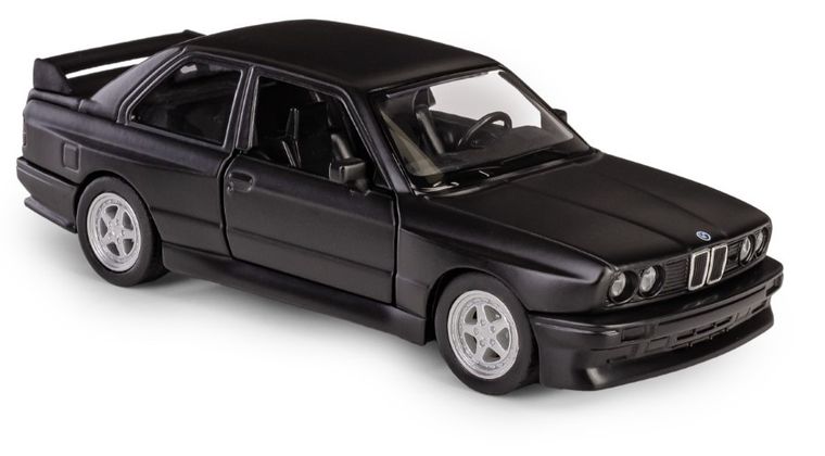 Daffi, RMZ City, BMW M3 E30 1986-1991, pojazd, model metalowy, matte black, 1:35