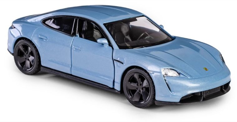 Daffi, RMZ City, Porsche Taycan Turbo S, K-954, pojazd, model metalowy, niebieski, 1:32