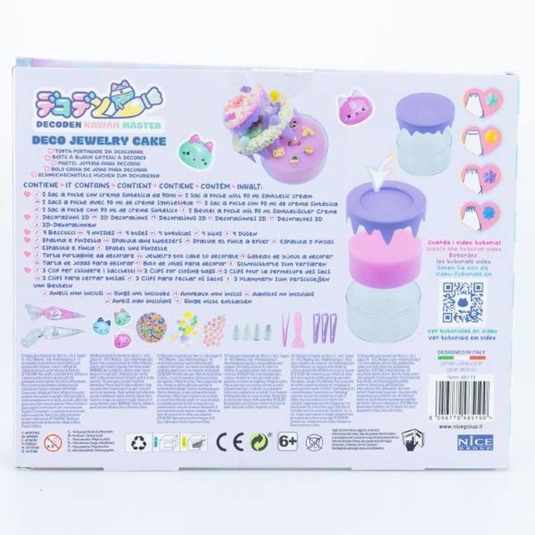 Decoden, tort z kremową masą 3D do dekoracji, pierścionki, zestaw kreatywny