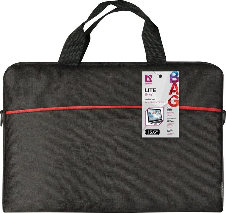 Defender, Lite, torba na laptopa 15.6", czarna