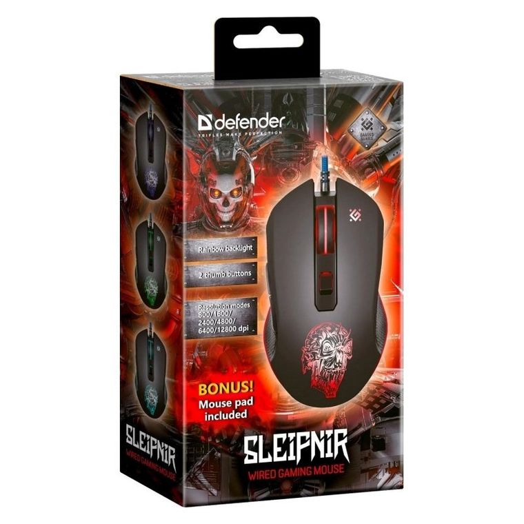 Defender, Sleipnir, mysz, optic, 12800dpi, 6P, GM-927