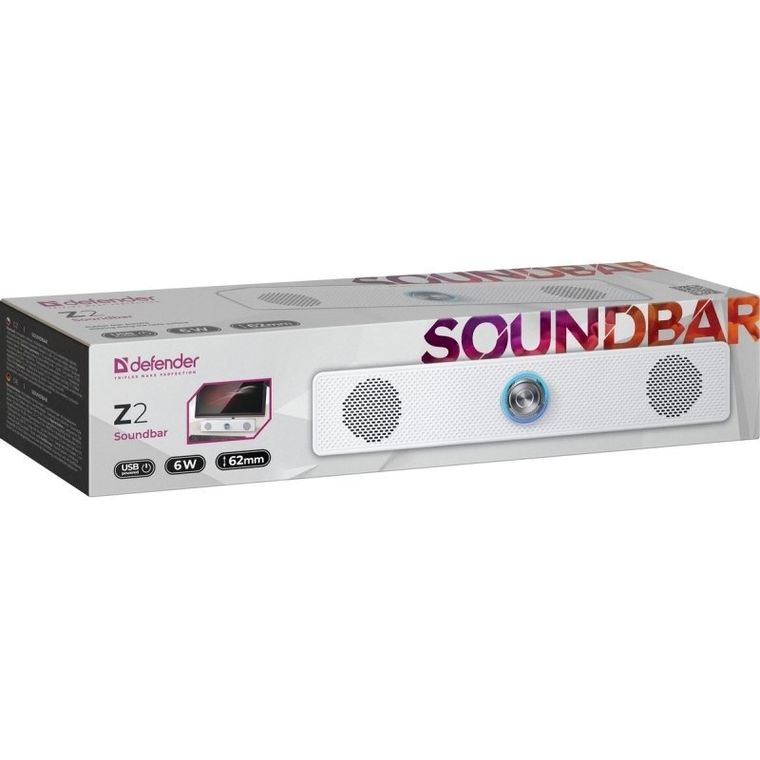 Defender, soundabar, Z2 6W, LED, bały, 65192