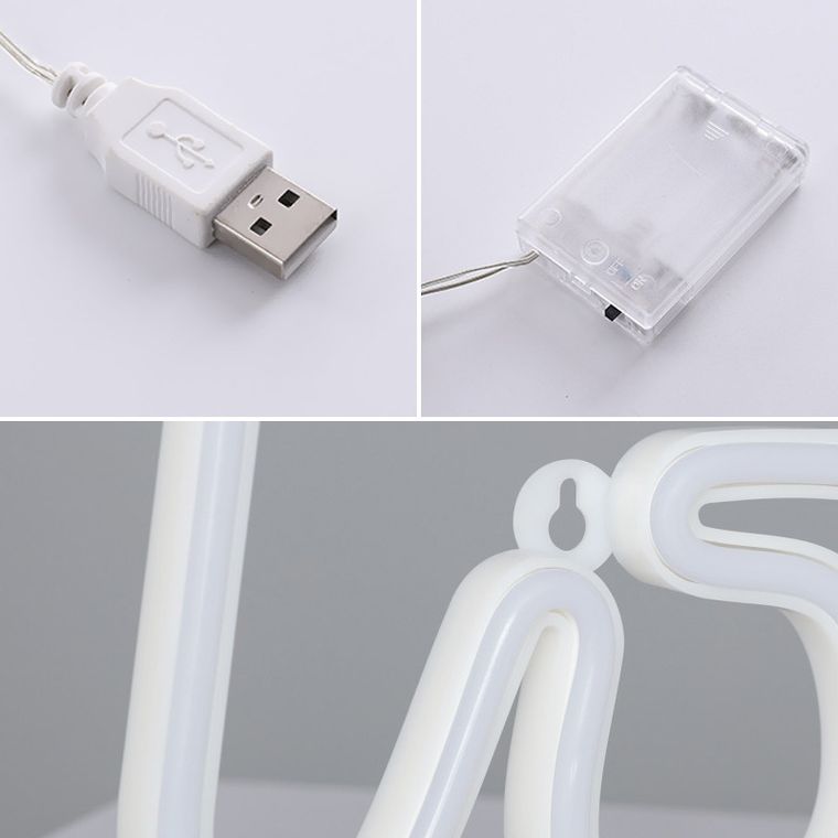 Dekoracyjna lampka neonowa LED, hello