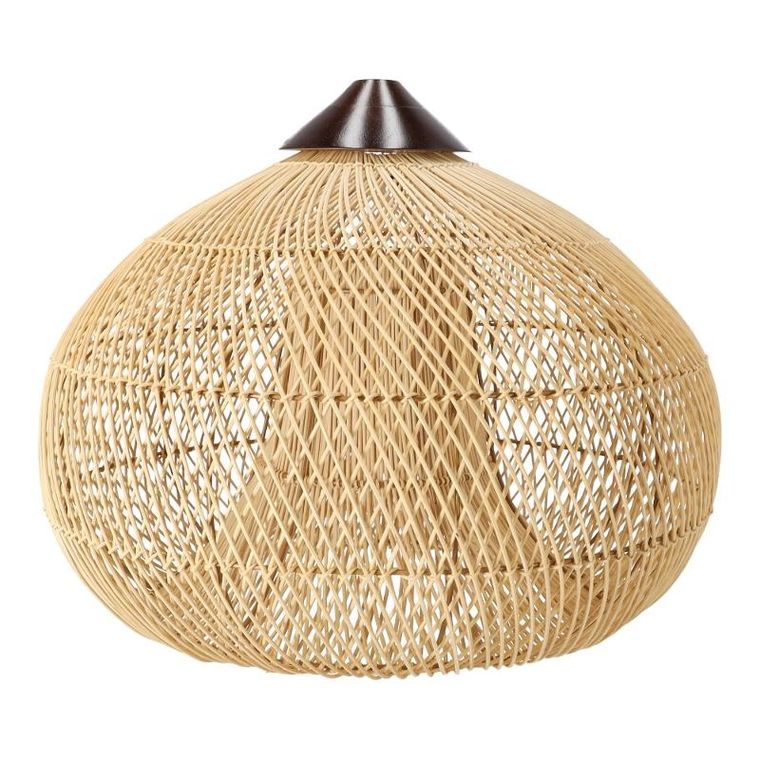 Dekoracyjna, rattanowa lampa wisząca, naturalny kolor, 50 cm