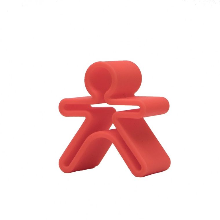 Dena, ludzik i domek, klocki silikonowe, red