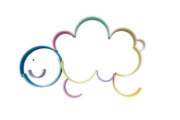 Dena, Silikonowa Tęcza, pastelowa, 12 elementów