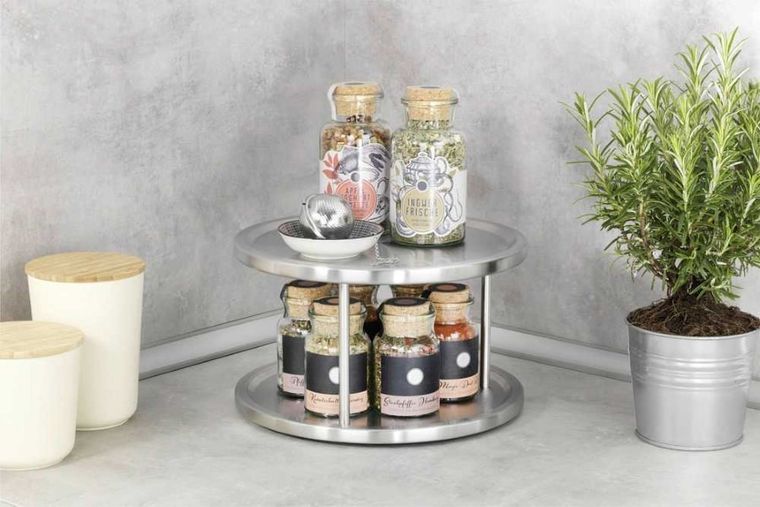 Deska obrotowa, organizer na przyprawy, 2 poziomy