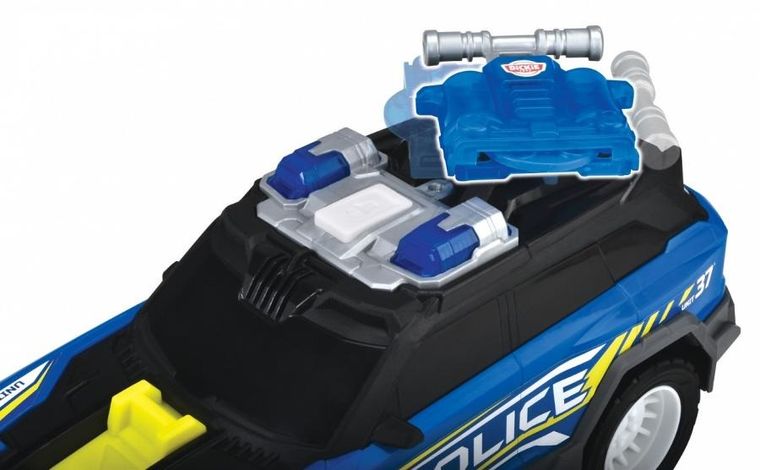 Dickie, policja, pojazd ratunkowy, światło i dźwięk, niebieski, 30 cm