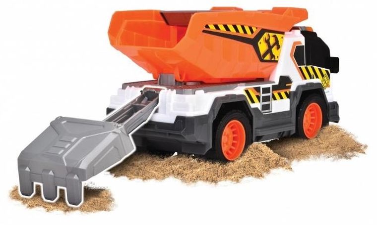 Dickie, wywrotka, pojazd budowlany, światło i dźwięk, 30 cm
