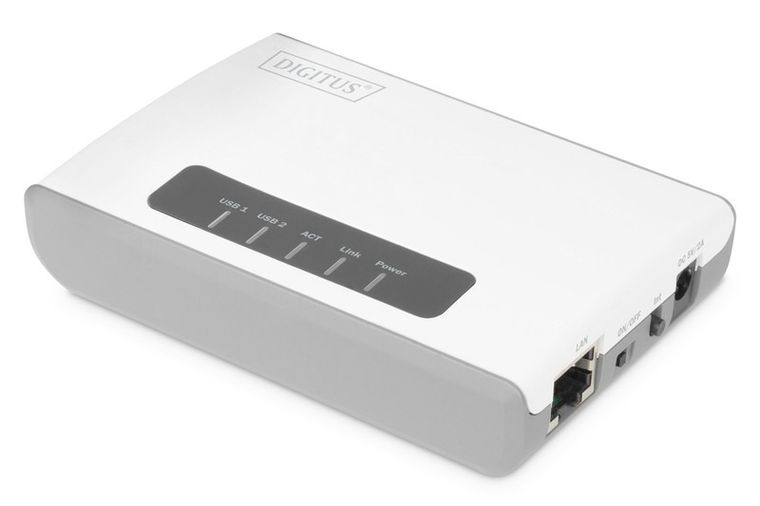 Digitus, serwer sieciowy, wielofunkcyjny, bezprzewodowy, 2-portowy, USB 2.0, 300MBPS, DN-13024