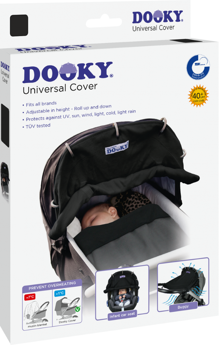 Dooky Classic, osłona na budkę wózka, czarna