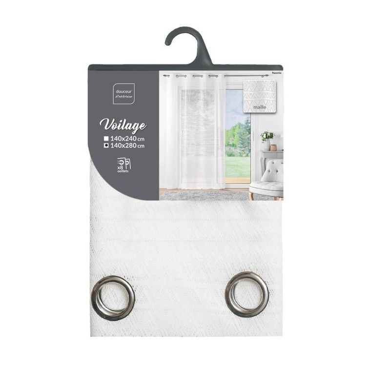 Douceur d'intérieur, firana na przelotkach, Naomie, 140-280 cm
