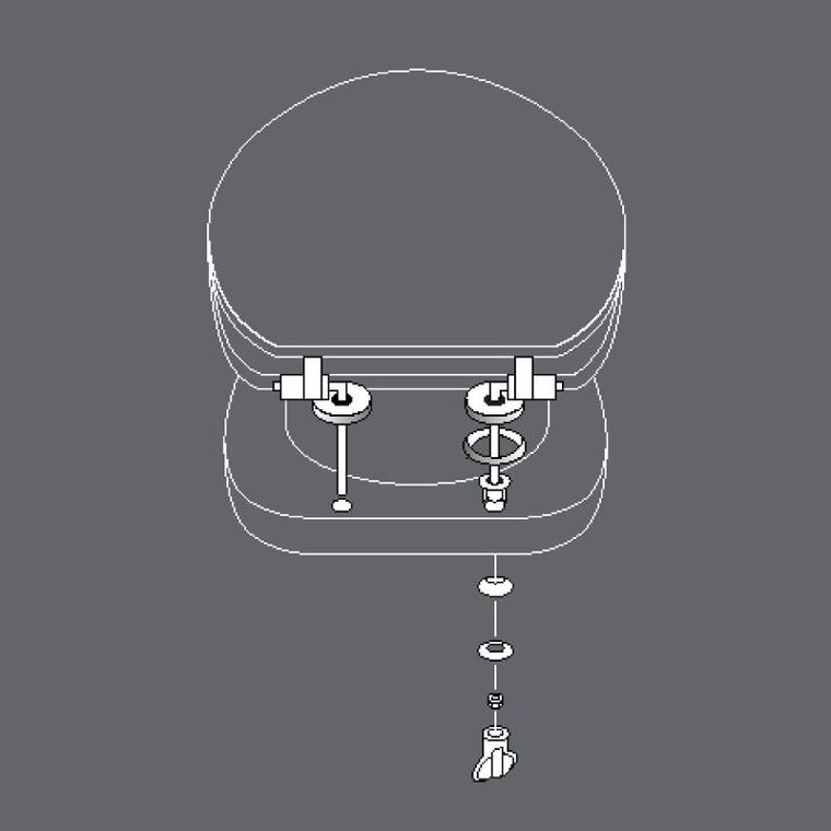 Douceur d'intérieur, Marbre, deska sedesowa mdf, 37,5-47 cm