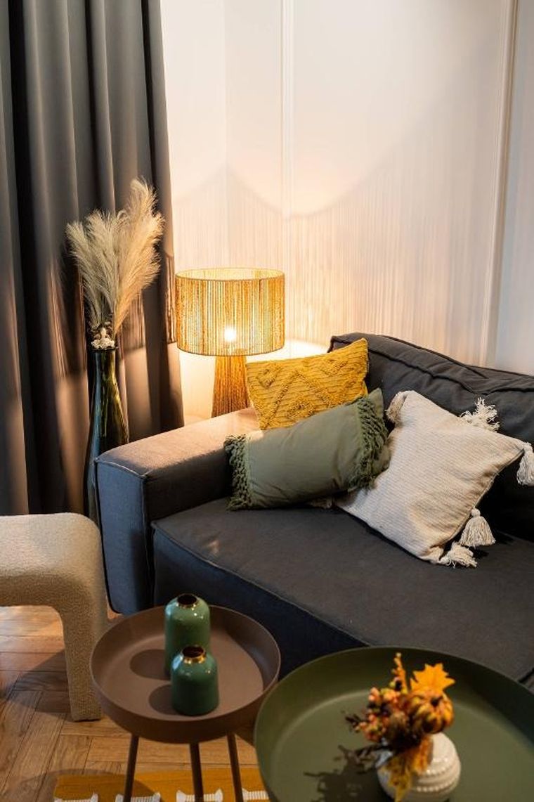 Douceur d'intérieur, poszewka dekoracyjna boho, Ines, bawełniana, frędzle, 40-40 cm