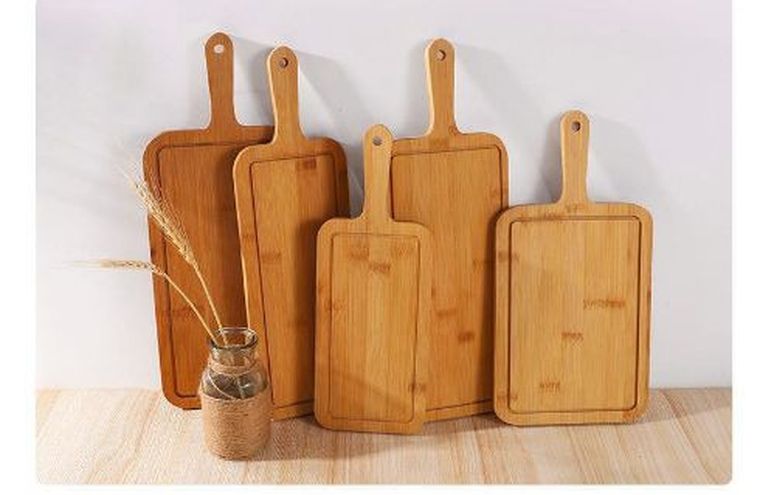 Drewniana deska do pizzy, prostokątna, duża