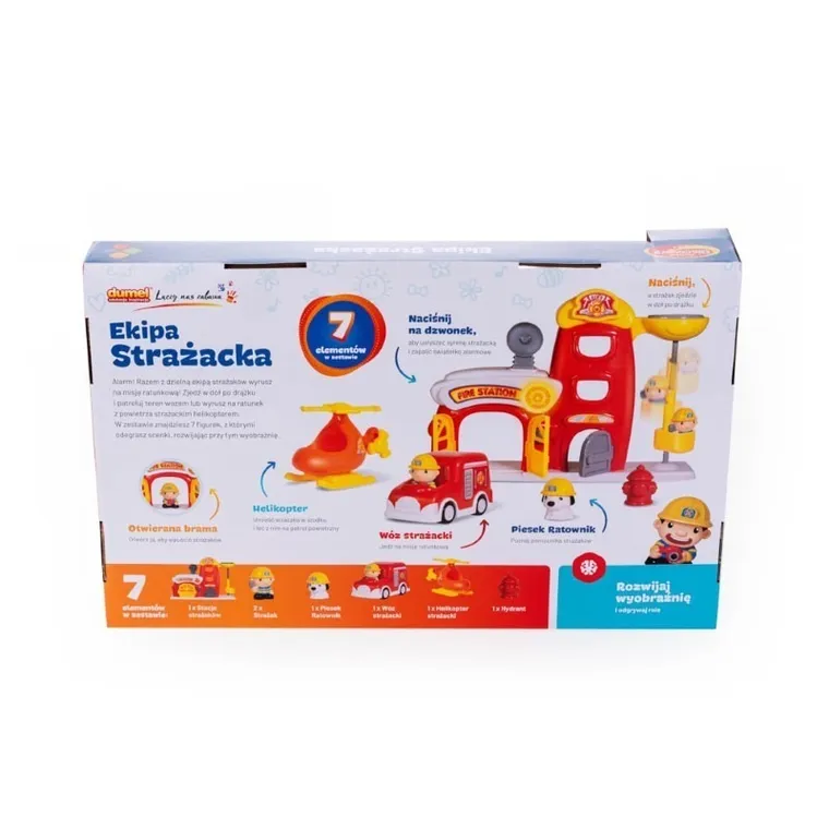 Dumel Discovery, Ekipa strażacka, interaktywny garaż strażacki, zestaw z pojazdem i figurkami