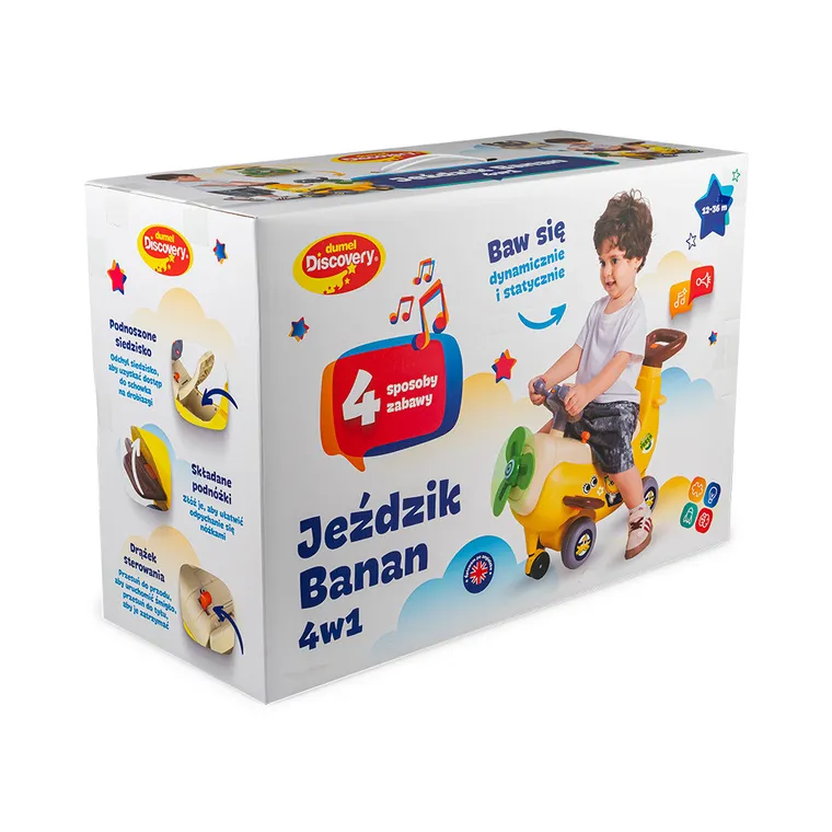Dumel Discovery, Jeździk Banan 4w1, żółty samolot