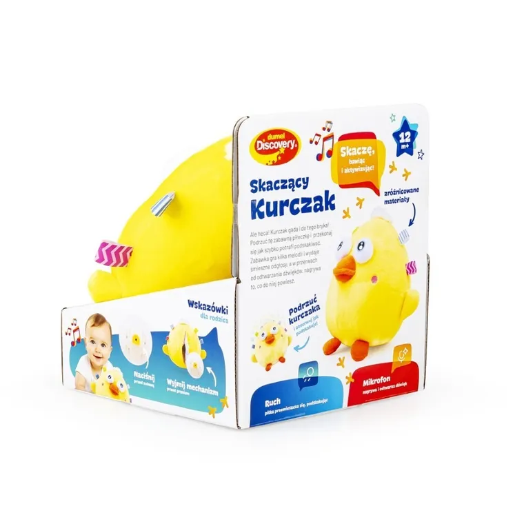 Dumel Discovery, Skaczący Kurczak, pluszowa piłka, zabawka interaktywna