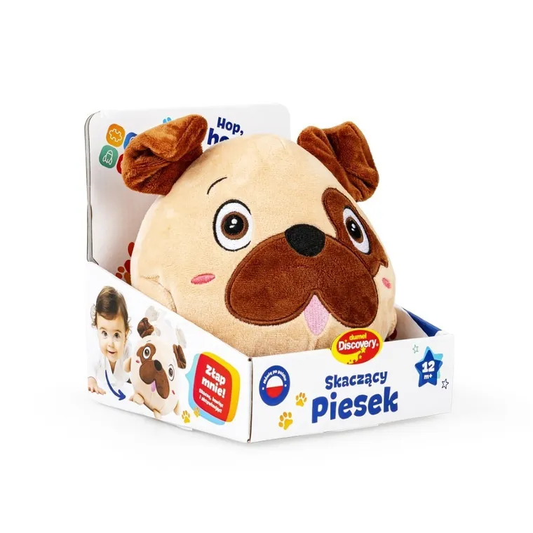 Dumel Discovery, Skaczący Pies, pluszowa piłka, zabawka interaktywna