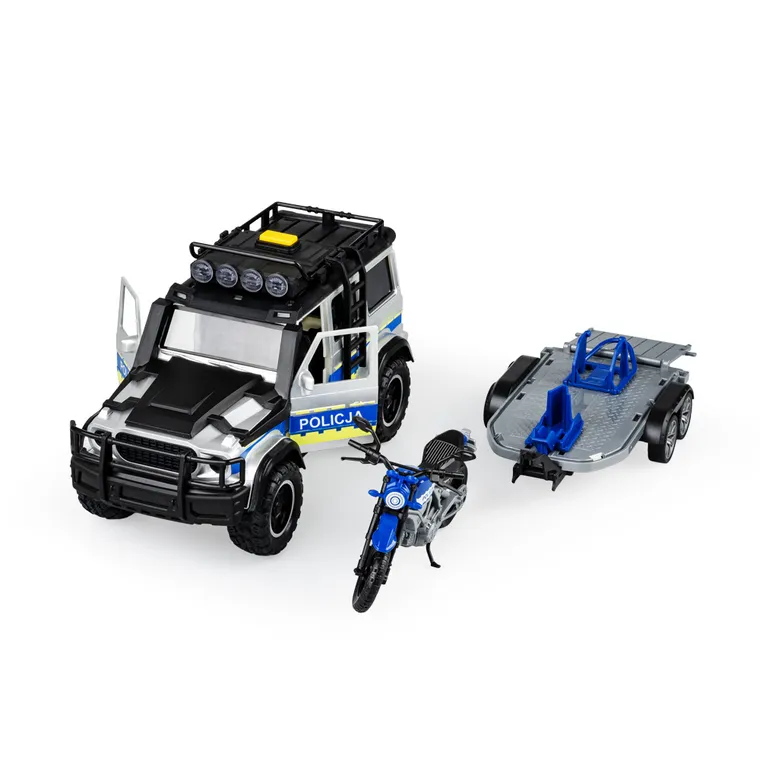 Dumel, Flota Miejska, Pojazdy policyjne, suv z motocyklem na lawecie