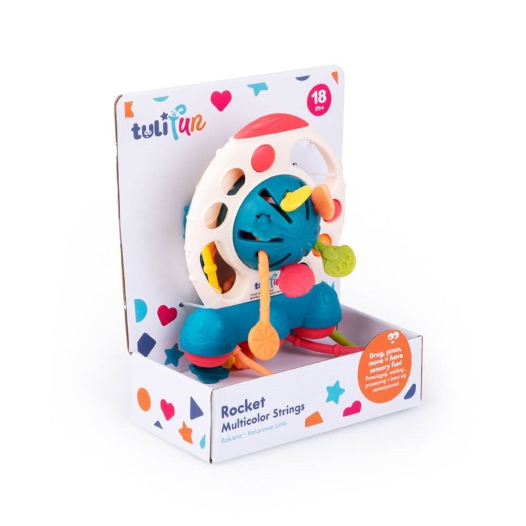 Dumel, Rakieta, Kolorowe Linki, przeciąganiec, zabawka sensoryczna