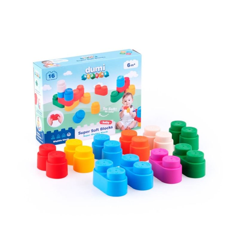 DumiBlocks, Super Miękkie Klocki, 16 szt.