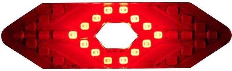 Dunlop, lampka rowerowa, tył, z sygnalizatorem LED