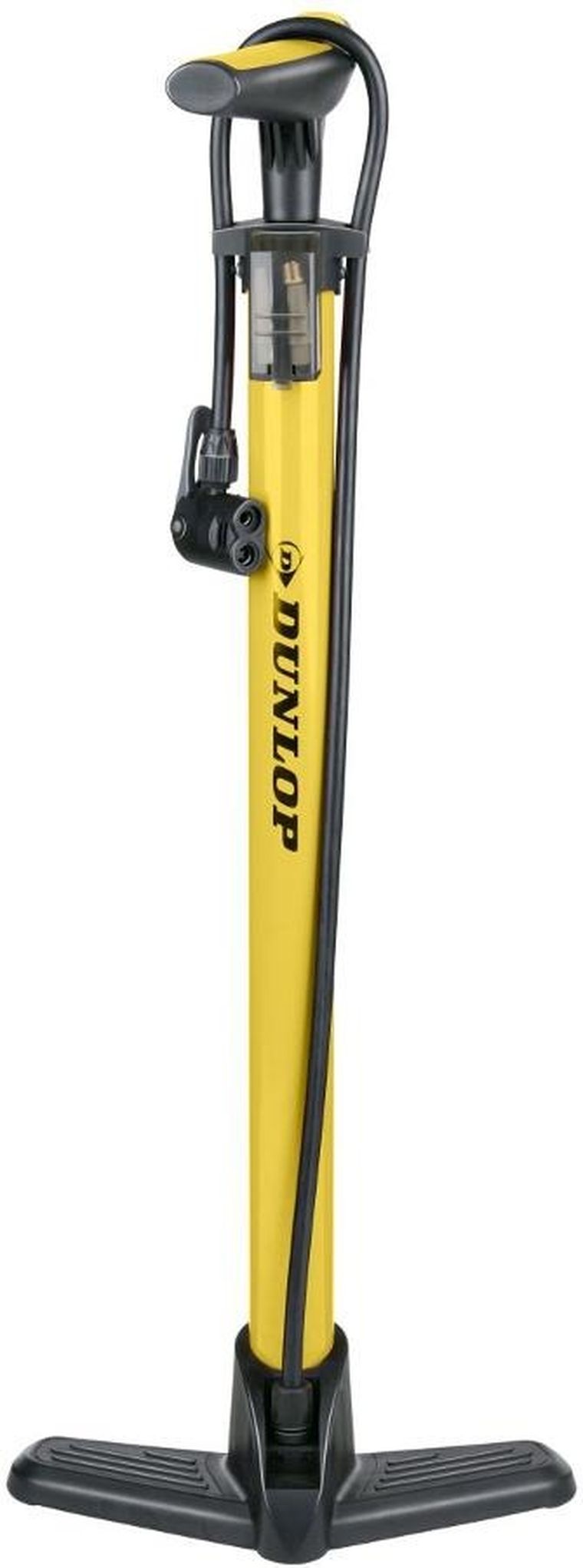 Dunlop, pompka warsztatowo rowerowa, 174 psi, 12 bar, żółta