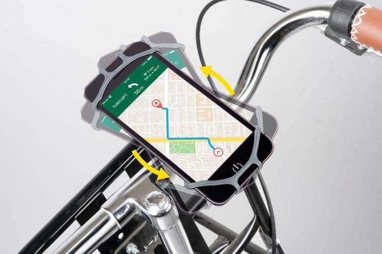 Dunlop, uchwyt na telefon, silikonowy, obracany, czarny