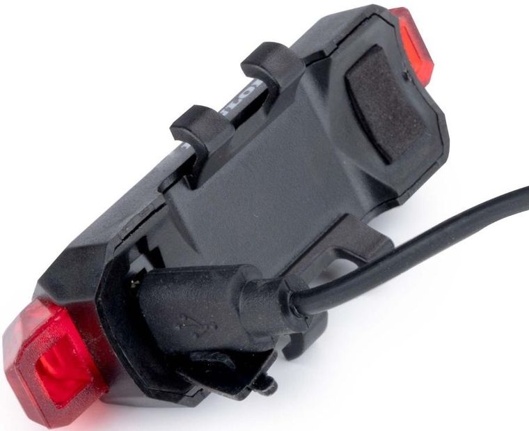 Dunlop, zestaw lamp rowerowych LED, przód i tył, ładowanie USB