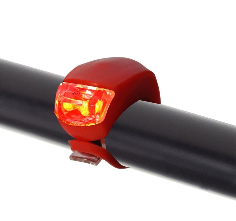 Dunlop, zestaw silikonowych lampek rowerowych LED, na przód i tył