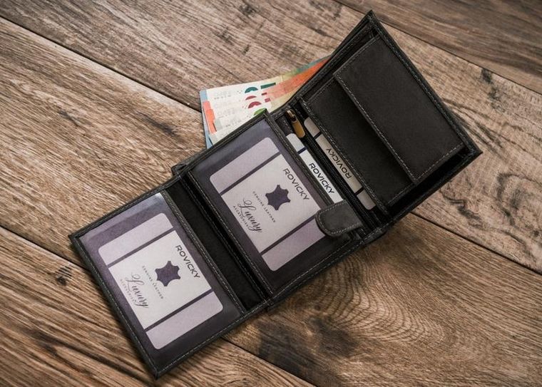 Duży, pionowy portfel męski ze skóry naturalnej, Always Wild