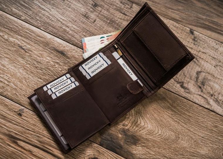 Duży, pionowy portfel męski ze skóry naturalnej, Always Wild