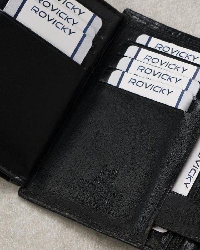 Duży, skórzany portfel męski z systemem RFID Protect, Cavaldi