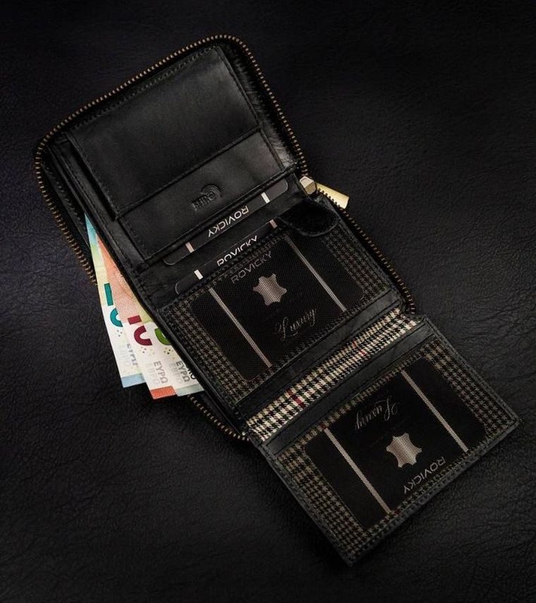 Duży, skórzany portfel w orientacji pionowej z systemem RFID, Always Wild