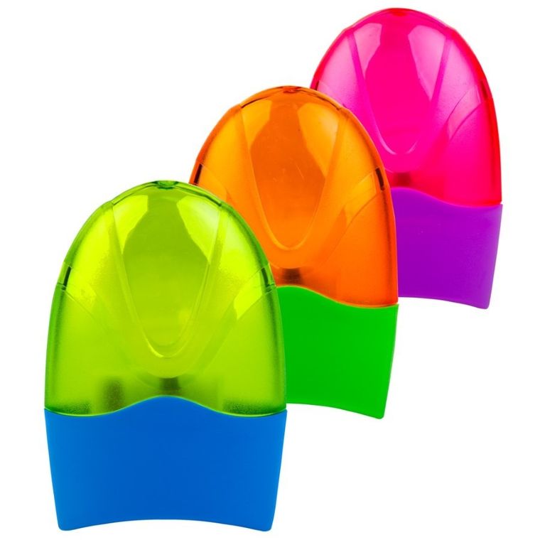 Easy, temperówka plastikowa z pojemnikiem, podwójna, 12 szt.