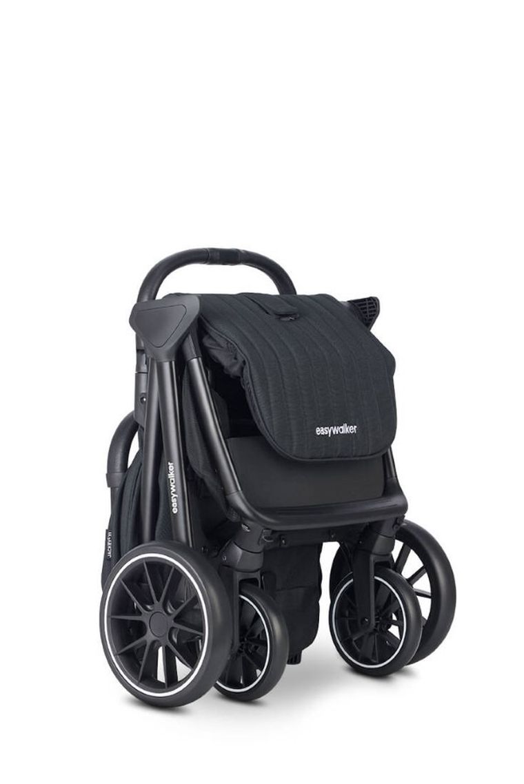Easywalker, Jackey2 XL, przestronny, samoskładający się wózek spacerowy z kołami XL, Midnight Black