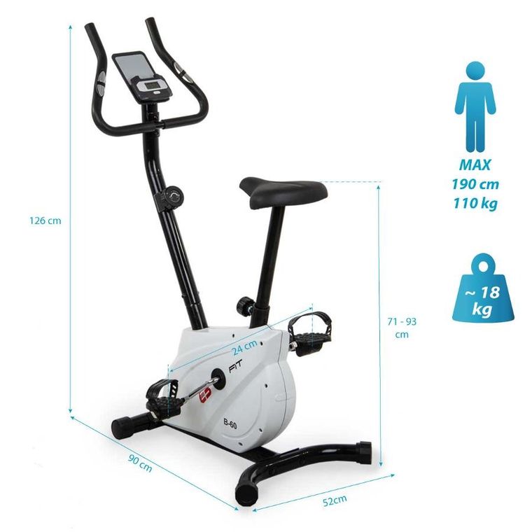 EB Fit, rower stacjonarny, treningowy, magnetyczny, b60